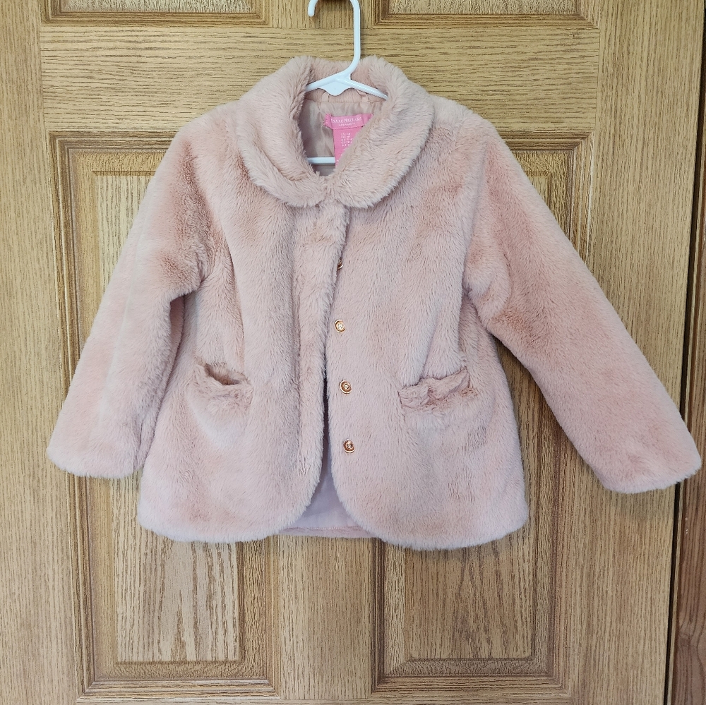 Isaac Mizrahi Pink Faux Fur Jacket 4T